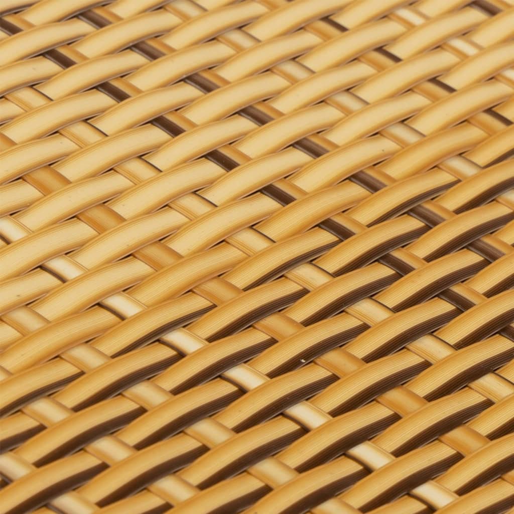 Schermi da Balcone 10 pz Marrone Chiaro 255x19 cm in Polyrattan