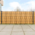 Schermi da Balcone 10 pz Marrone Chiaro 255x19 cm in Polyrattan