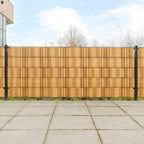 Schermi da Balcone 10 pz Marrone Chiaro 255x19 cm in Polyrattan