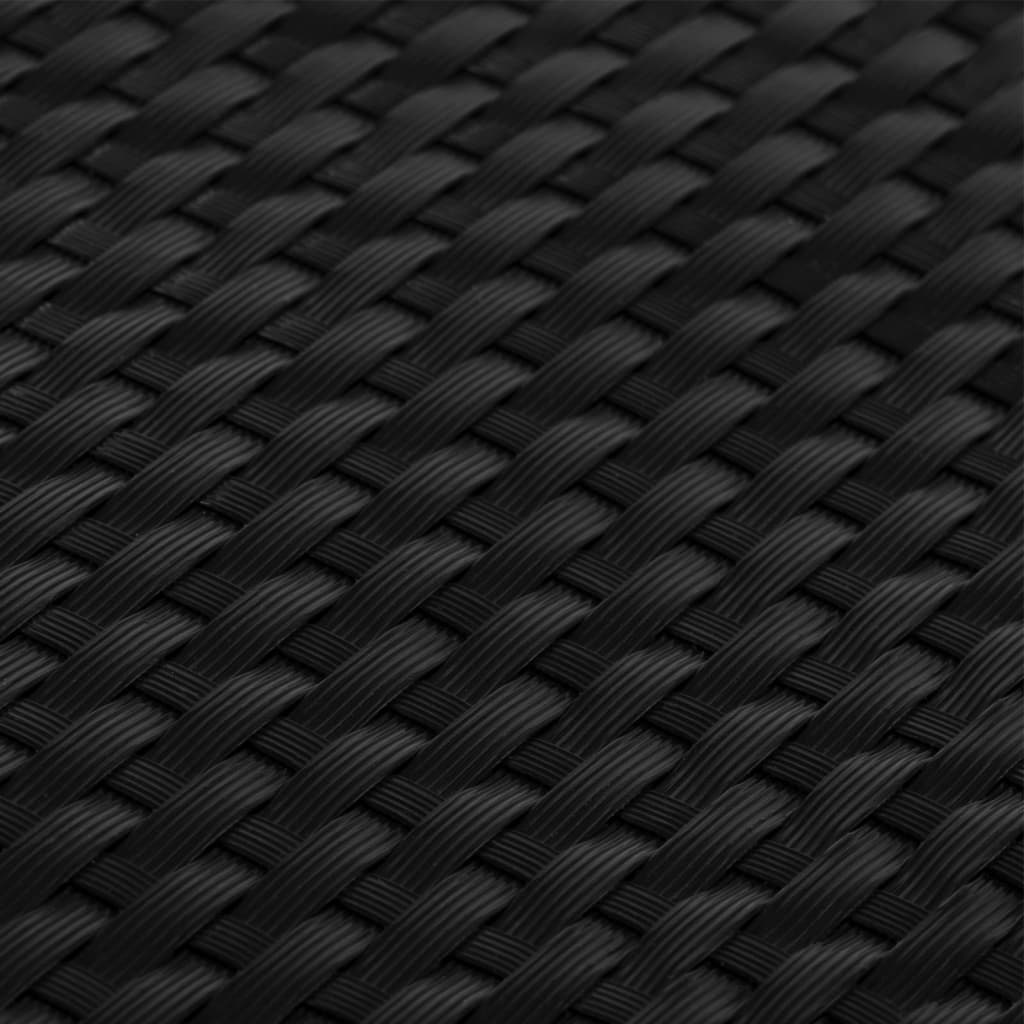 Schermi da Balcone 5 pz Neri 255x19 cm in Polyrattan