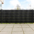 Schermi da Balcone 10 pz Neri 255x19 cm in Polyrattan