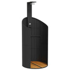 Doccia Esterna Nera 100x100x241,5 cm Polyrattan e Legno Acacia
