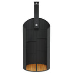 Doccia Esterna Nera 100x100x241,5 cm Polyrattan e Legno Acacia