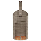 Doccia Esterno Grigia 100x100x241,5 cm Polyrattan e Legno Acacia