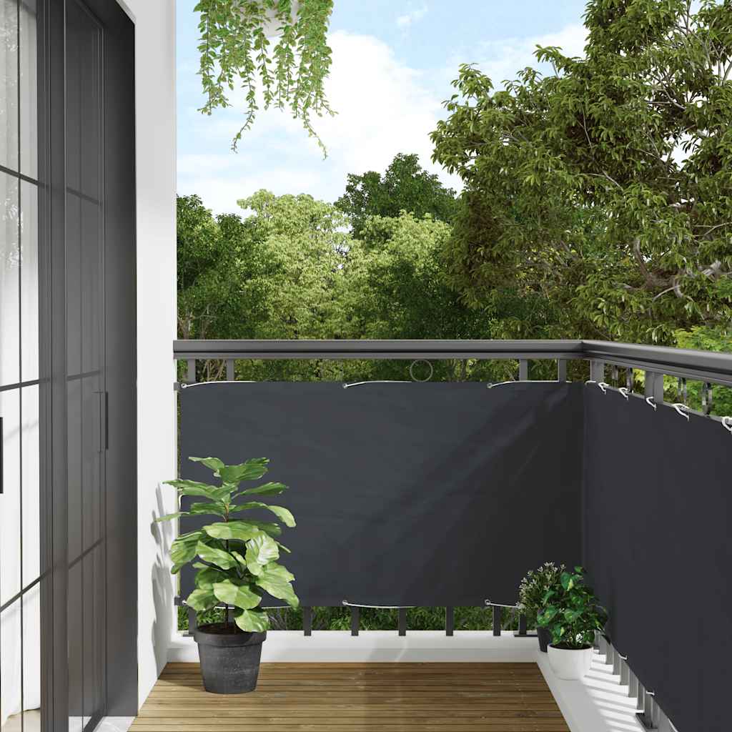 Paravento da Balcone Antracite 300x75 cm in PVC
