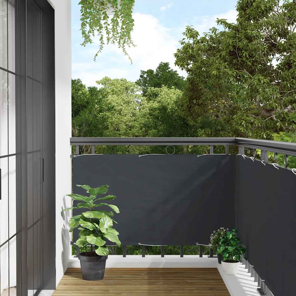 Paravento da Balcone Antracite 600x75 cm in PVC