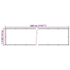Paravento da Balcone Grigio 300x75 cm in PVC