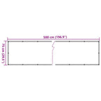 Paravento da Balcone Grigio 500x75 cm in PVC