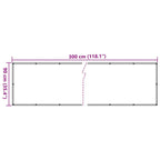 Paravento da Balcone Antracite 300x90 cm in PVC