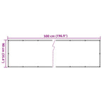 Paravento da Balcone Antracite 500x90 cm in PVC