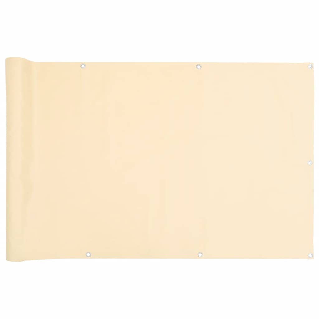 Paravento da Balcone Crema 600x90 cm in PVC