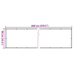 Paravento da Balcone Crema 600x90 cm in PVC