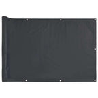 Paravento da Balcone Antracite 600x120 cm in PVC