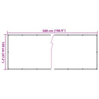 Paravento da Balcone Crema 500x120 cm in PVC