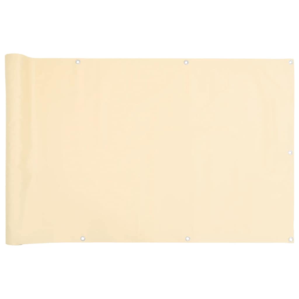 Paravento da Balcone Crema 600x120 cm in PVC