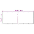 Paravento da Balcone Bianco 300x120 cm in PVC