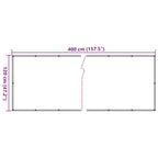 Paravento da Balcone Bianco 400x120 cm in PVC