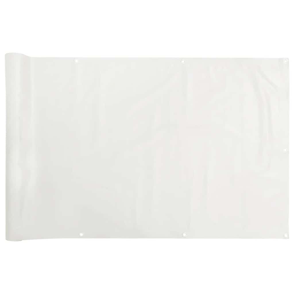 Paravento da Balcone Bianco 1000x120 cm in PVC