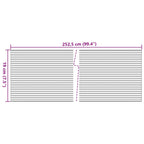 Schermi Privacy da Giardino 10 pz Grigio Chiaro 252,5x19 cm PVC