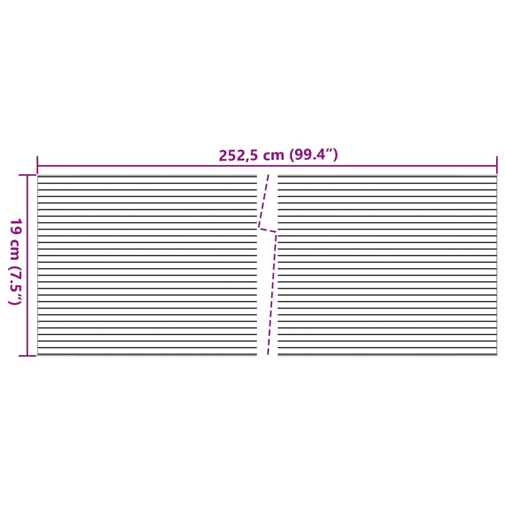 Schermi Privacy da Giardino 10 pz Grigio Chiaro 252,5x19 cm PVC