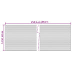 Schermi Privacy da Giardino 10 pz Grigio 252,5x19 cm PVC