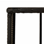 Bordo per Spa Nero in Polyrattan e Legno Massello di Acacia