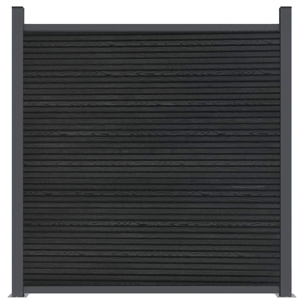Pannello di Recinzione Grigio 1737x186 cm in WPC