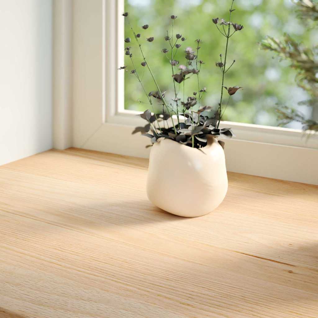 Davanzali 2 pz Legno Massello di Rovere Non Trattati 70x15x2 cm