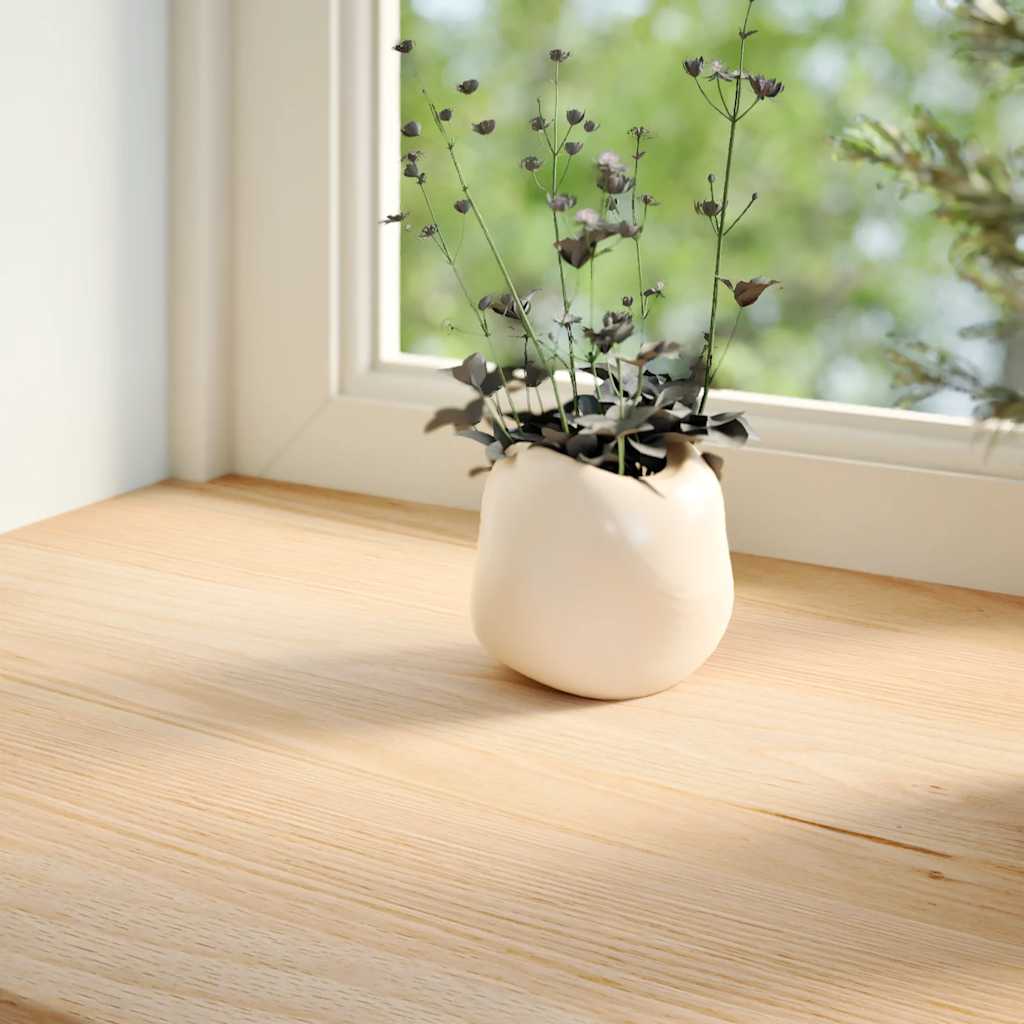 Davanzale Legno Massello Rovere 90x15x2 cm Non Trattato 2 Pezzi