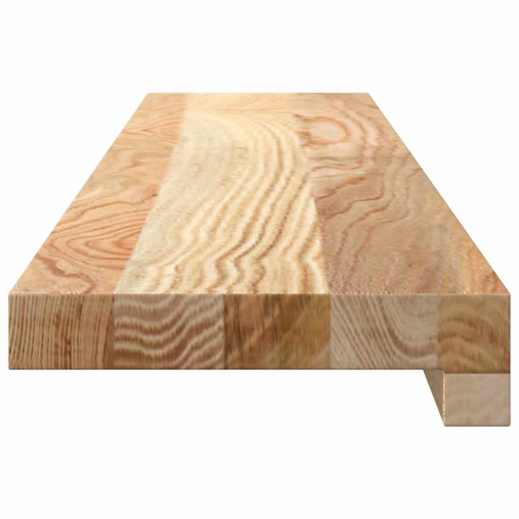 Davanzale Legno Massello Rovere 90x15x2 cm Non Trattato 2 Pezzi