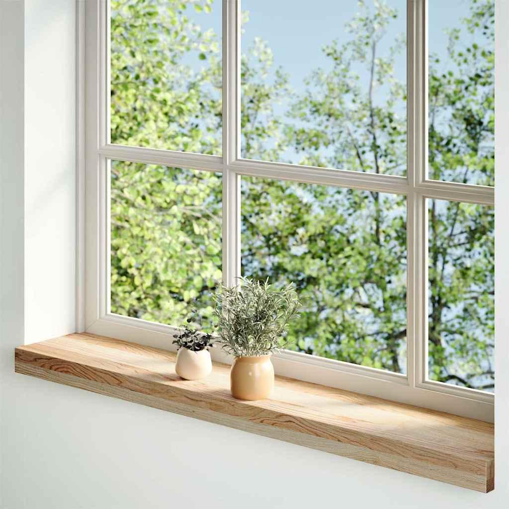 Davanzali 2 pz Legno Massello di Rovere Non Trattati 100x15x2cm