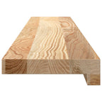 Davanzali 2 pz Legno Massello di Rovere Non Trattati 100x15x2cm