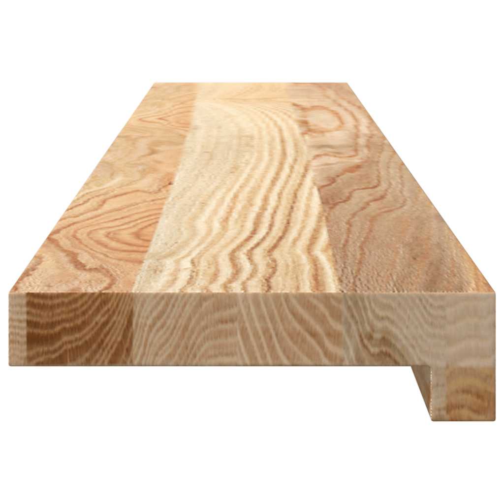 Davanzali 2 pz Legno Massello di Rovere Non Trattati 100x15x2cm
