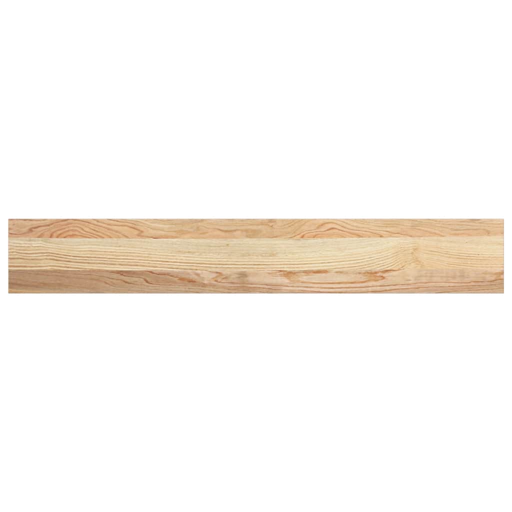 Davanzali 2 pz Legno Massello di Rovere Non Trattati 100x15x2cm