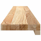 Davanzali 2 pz Non Trattati 110x15x2cm Legno Massello di Rovere