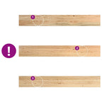 Davanzali 2 pz Non Trattati 110x15x2cm Legno Massello di Rovere