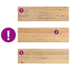 Davanzali in Legno Massello di Rovere 70x20x2 cm - Set da 2 Pezzi Non Trattati