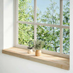 Davanzali 2 pz Legno Massello di Rovere Non Trattati 80x20x2 cm