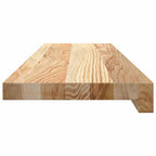 Davanzali 2 pz Legno Massello di Rovere Non Trattati 80x20x2 cm