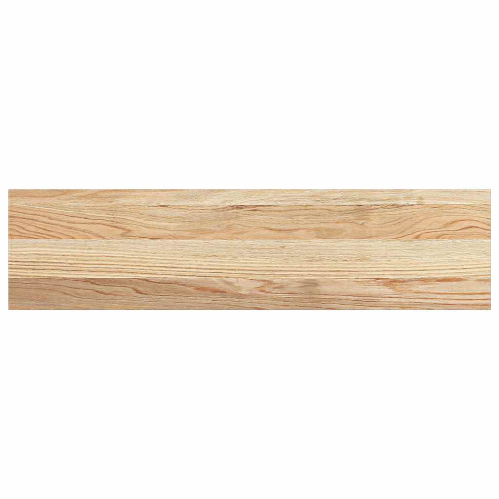 Davanzali 2 pz Legno Massello di Rovere Non Trattati 80x20x2 cm