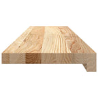 Davanzale in Legno Massello di Rovere 90x20x2 cm Non Trattato - Set 2 Pz
