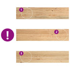Davanzale in Legno Massello di Rovere 90x20x2 cm Non Trattato - Set 2 Pz
