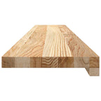Davanzali 2 pz Legno Massello di Rovere Non Trattati 110x20x2cm