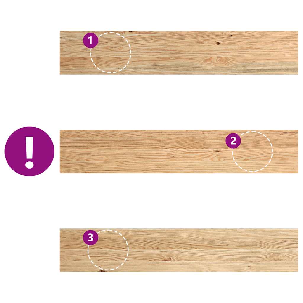 Davanzali 2 pz Legno Massello di Rovere Non Trattati 110x20x2cm
