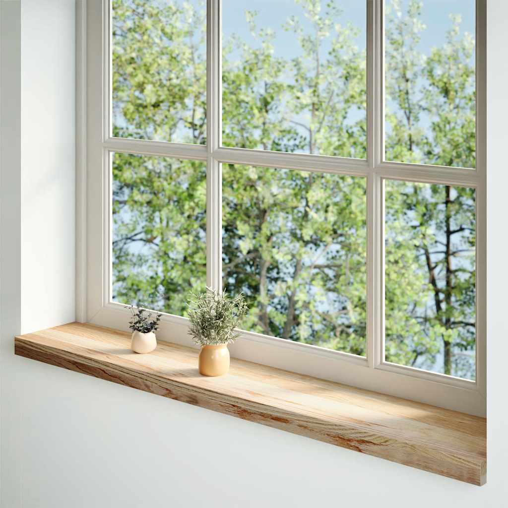 Davanzali 2 pz Non Trattati 120x20x2 cm Legno Massello di Rovere