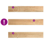 Davanzali 2 pz Non Trattati 120x20x2 cm Legno Massello di Rovere