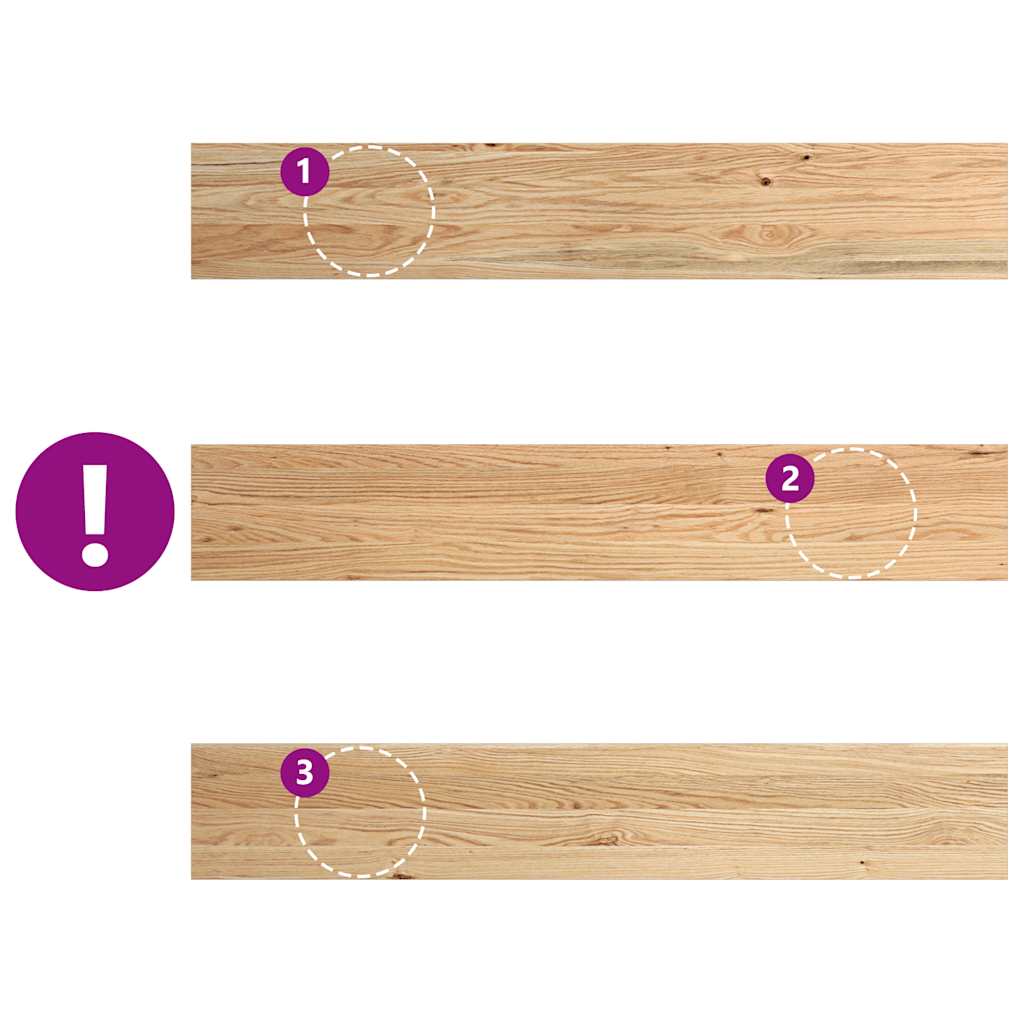 Davanzali 2 pz Non Trattati 120x20x2 cm Legno Massello di Rovere
