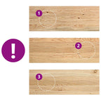 Davanzali 2 pz Non Trattati 70x25x2 cm Legno Massello di Rovere