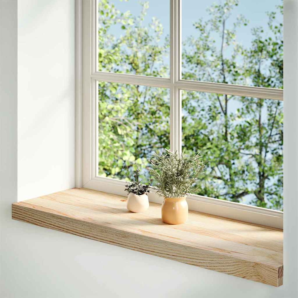 Davanzali 2 pz Non Trattati 80x25x2 cm Legno Massello di Rovere