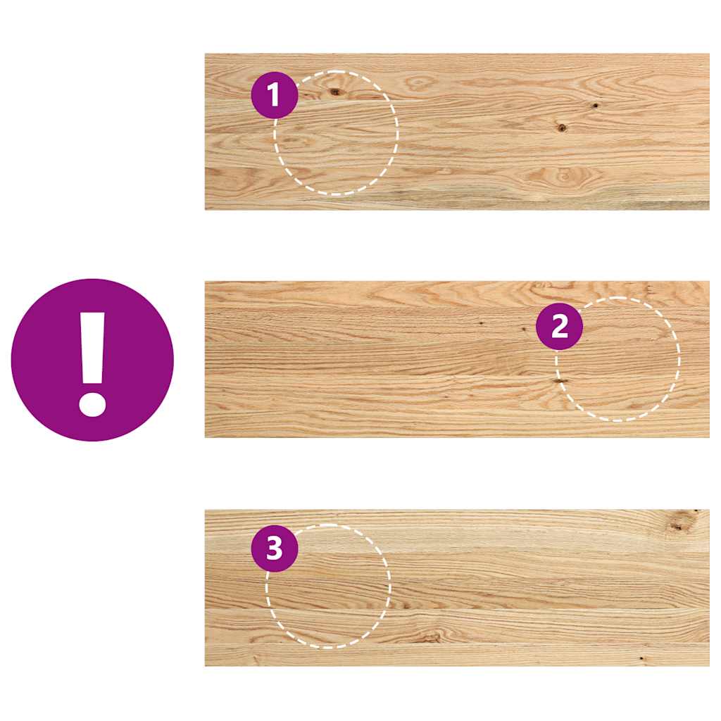 Davanzali 2 pz Non Trattati 80x25x2 cm Legno Massello di Rovere